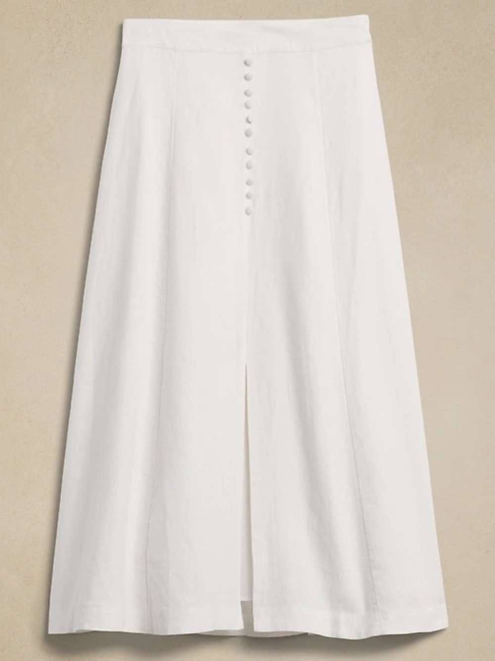 Banana Republic A-line Linen-Blend Midi Skirt - Picture 4 of 4